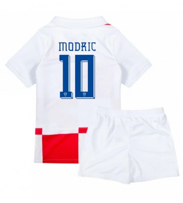 Kroatien Luka Modric #10 Hemmakläder Barn EM 2024 Kortärmad (+ Korta byxor)